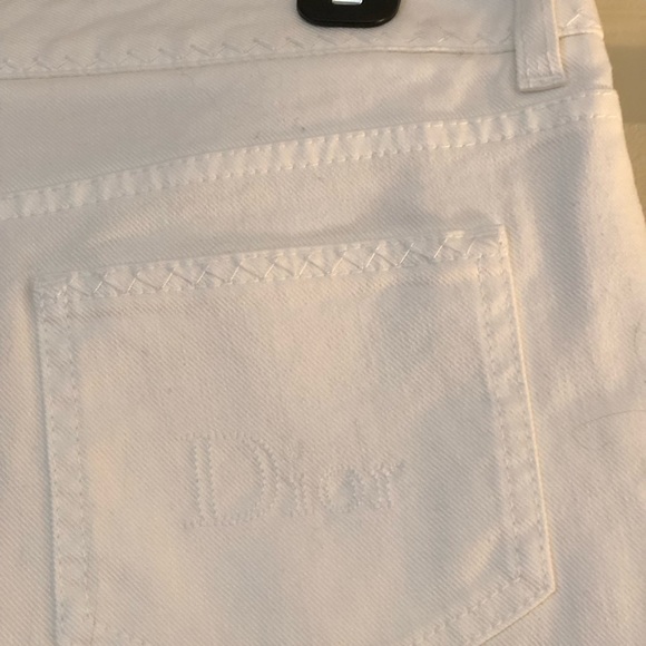 Christian Dior. White jeans with embroidered trim. Size 10/33. - Picture 3 of 3